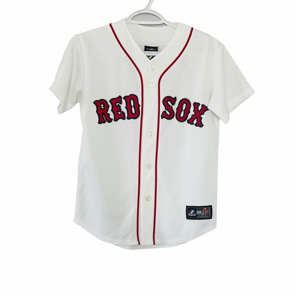Majestic Other - RED SOX PEDROIA YOUTH BUTTON DOWN JERSEY SMALL